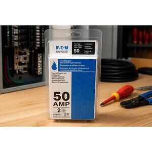 Eaton GFCB250CS Cutter Hammer 50 Amp 2-Pole Type Circuit Breaker 120/240V